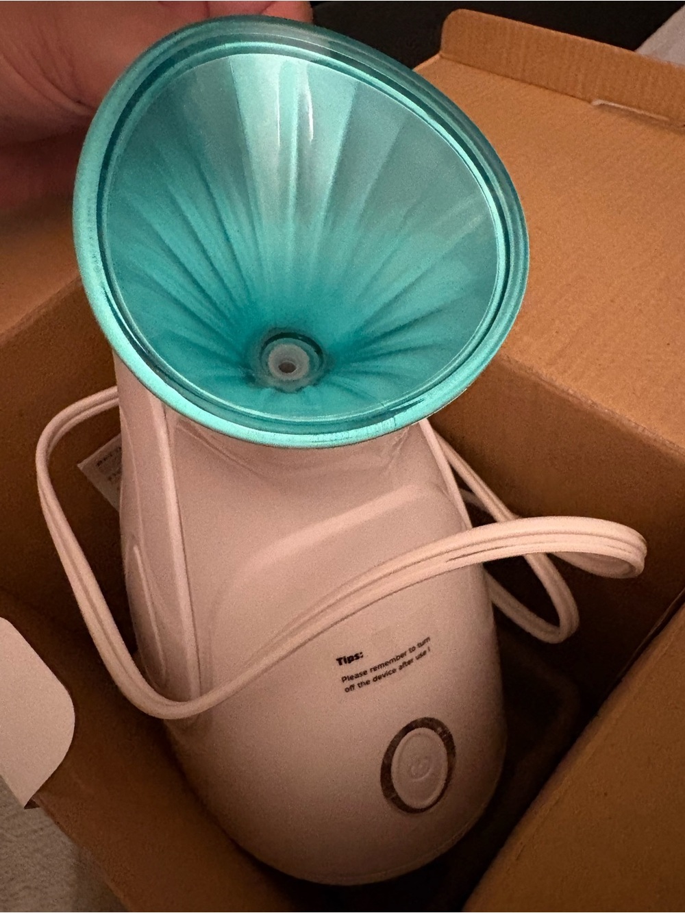 Facial steamer device in box